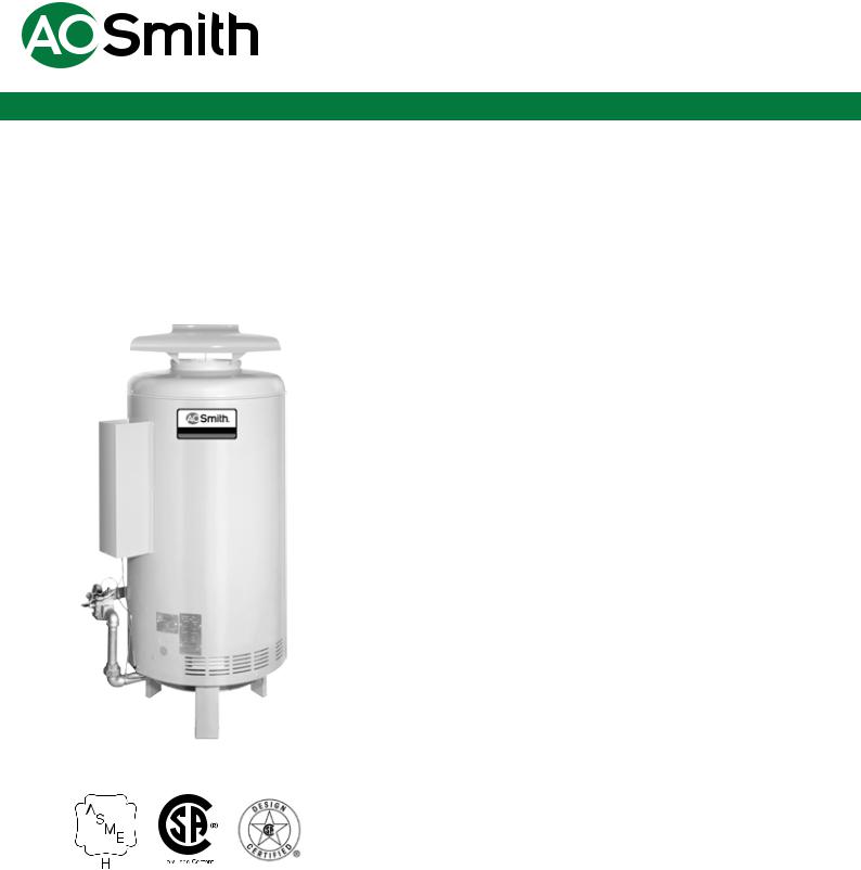 A.O. Smith HW-300, HW-399, HW-420, HW-520, HW-670 Installation Manual