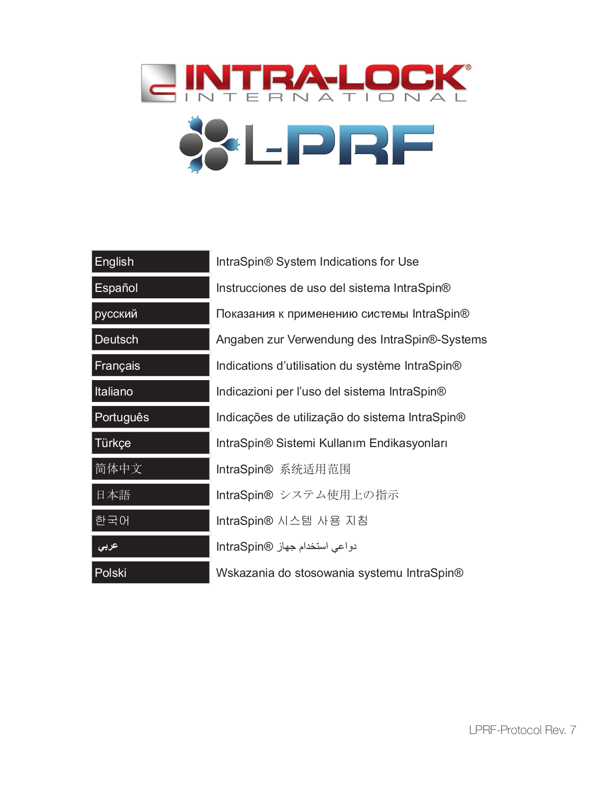 Intra-Lock IntraSpin Series Use - ManualMachine.com