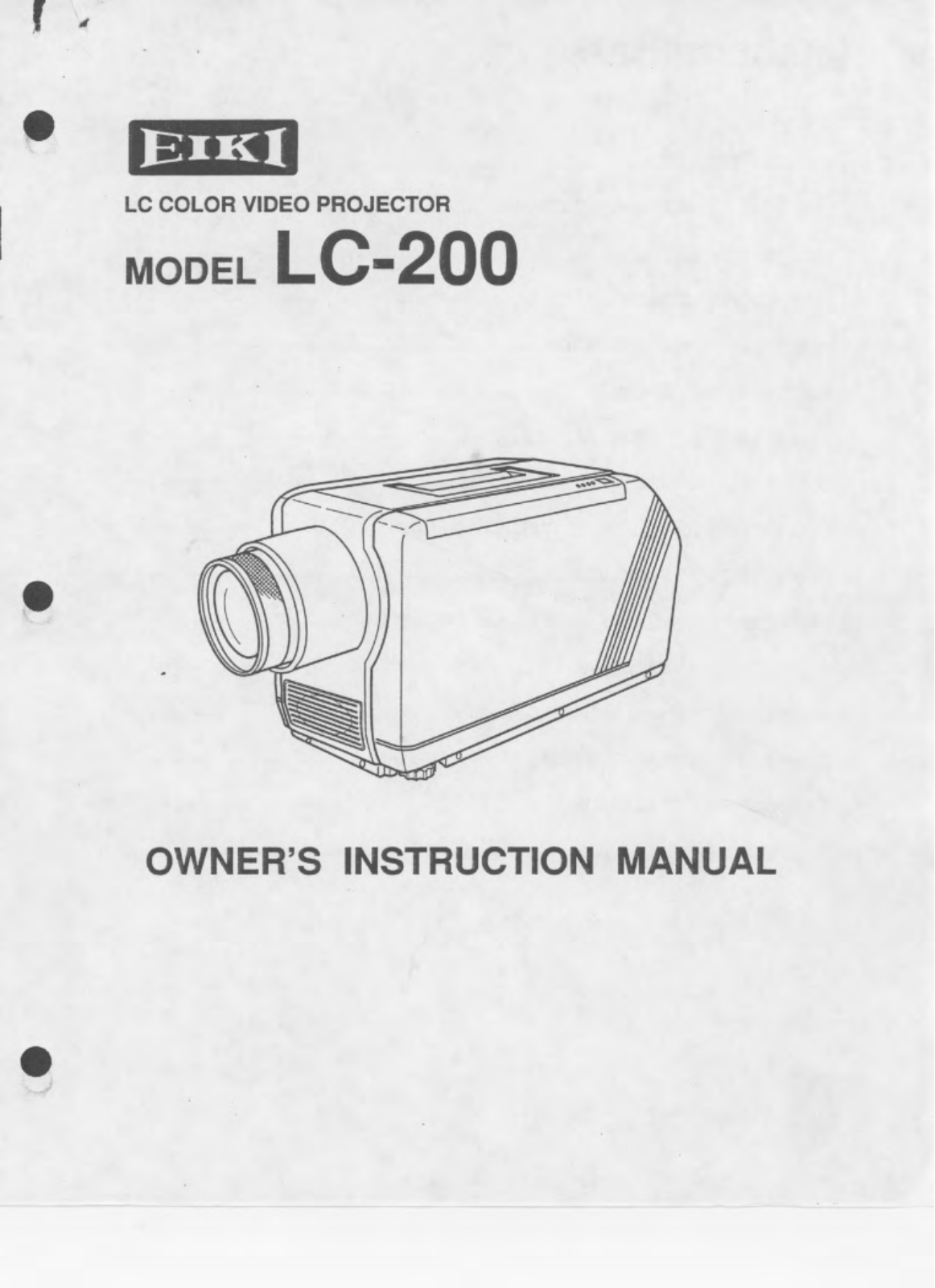 Eiki LC-200 User Manual