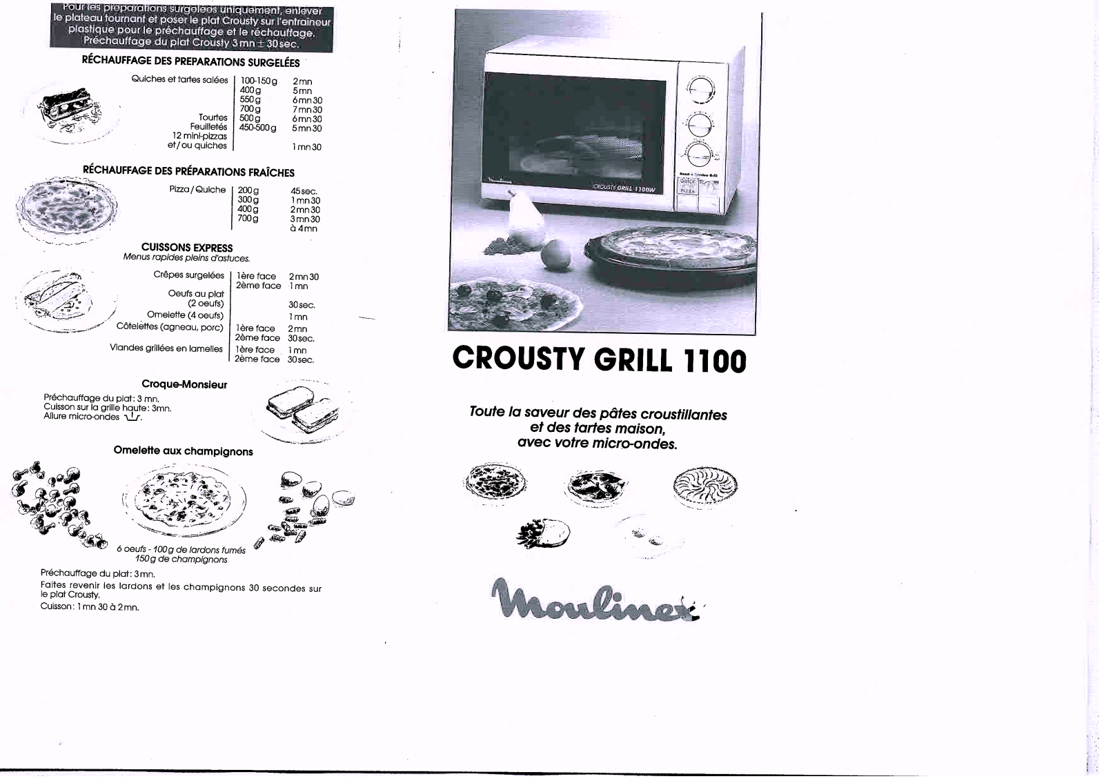 MOULINEX CROUSTY GRILL User Manual