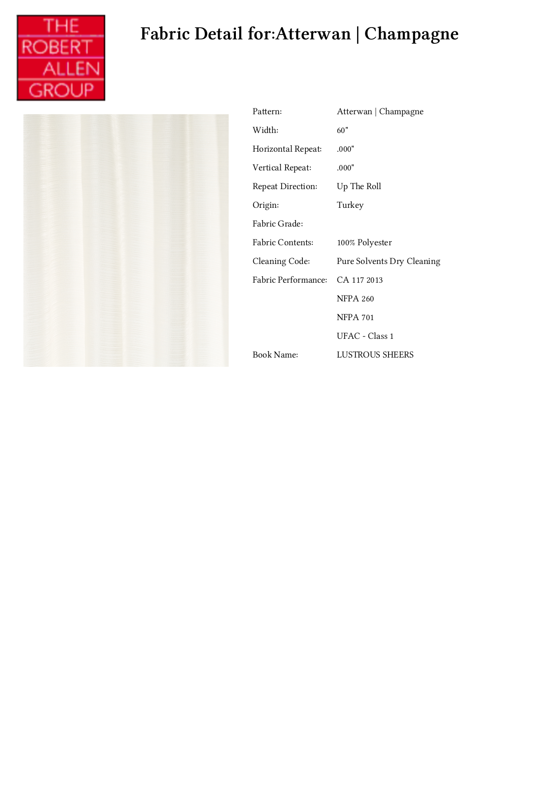 Robert Allen RALF2016 Specifications - ManualMachine.com