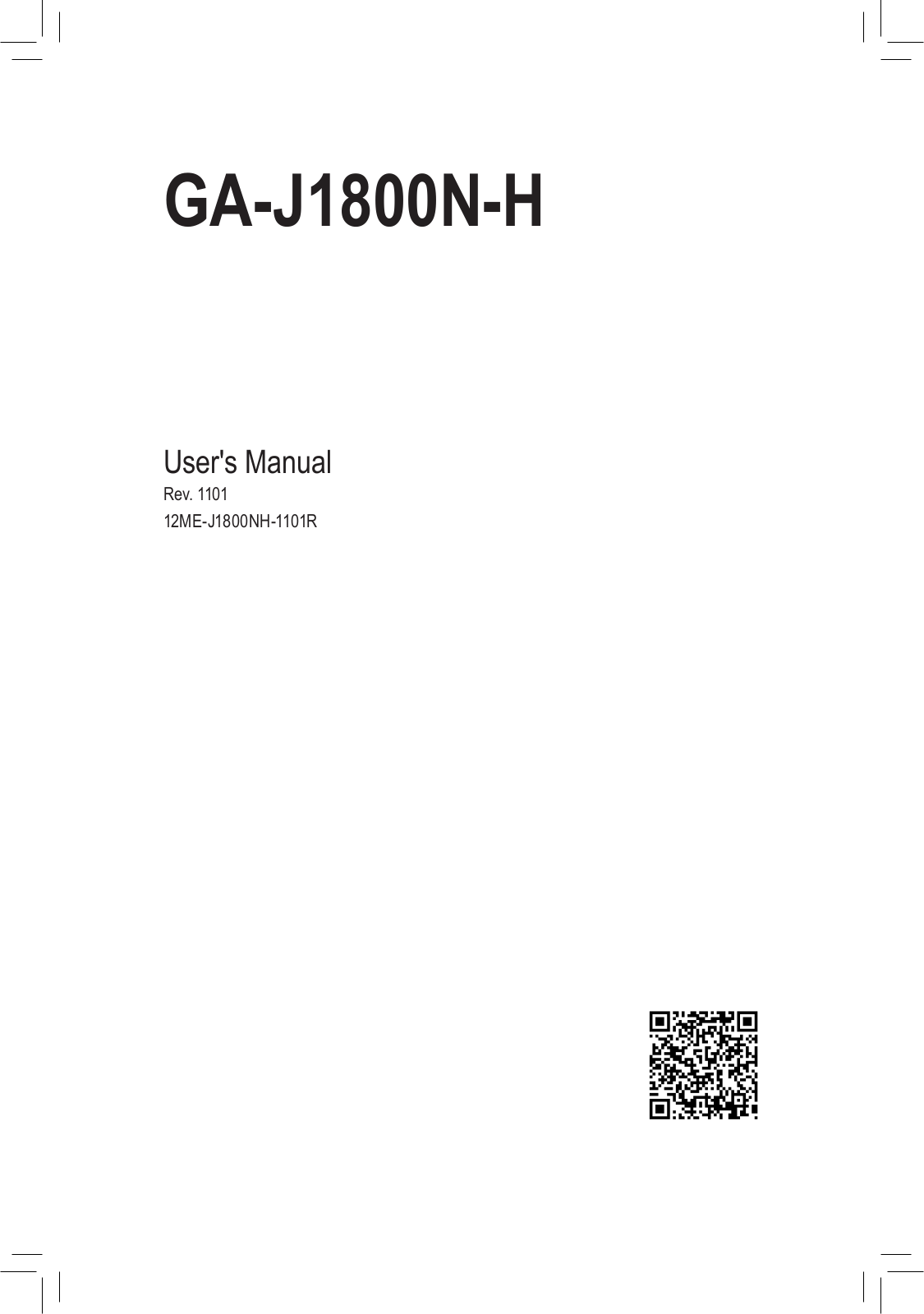 Gigabyte GA-J1800N-H User Manual