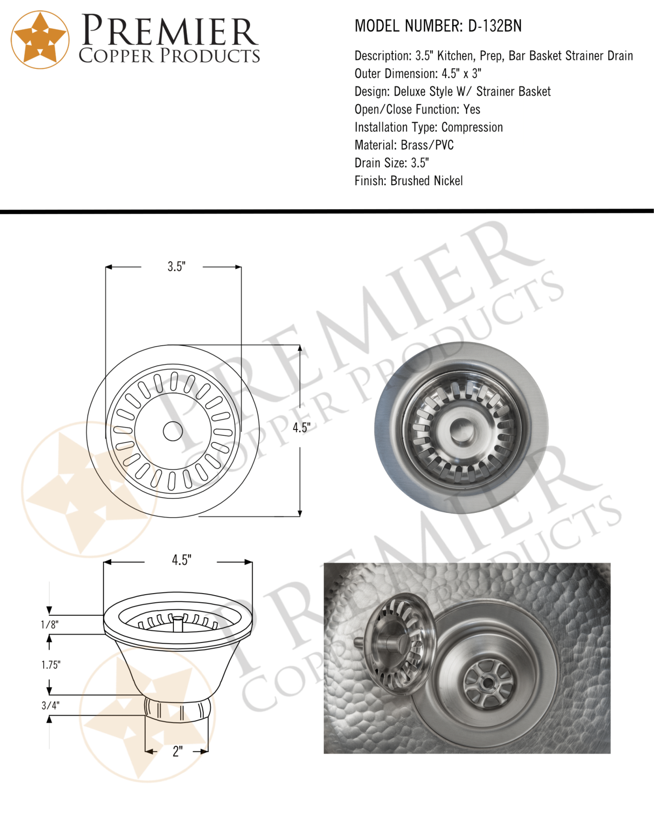 Premier Copper Products IER1641 Specifications - ManualMachine.com