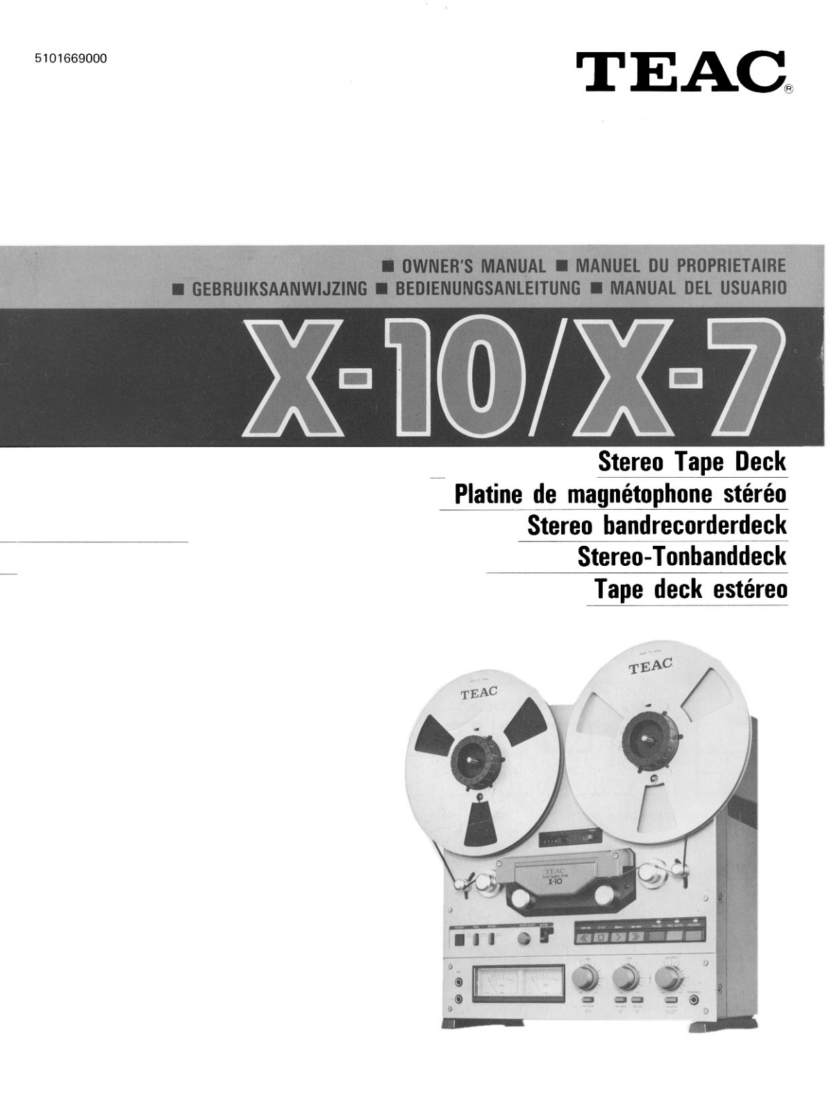 TEAC X-10 Owners manual