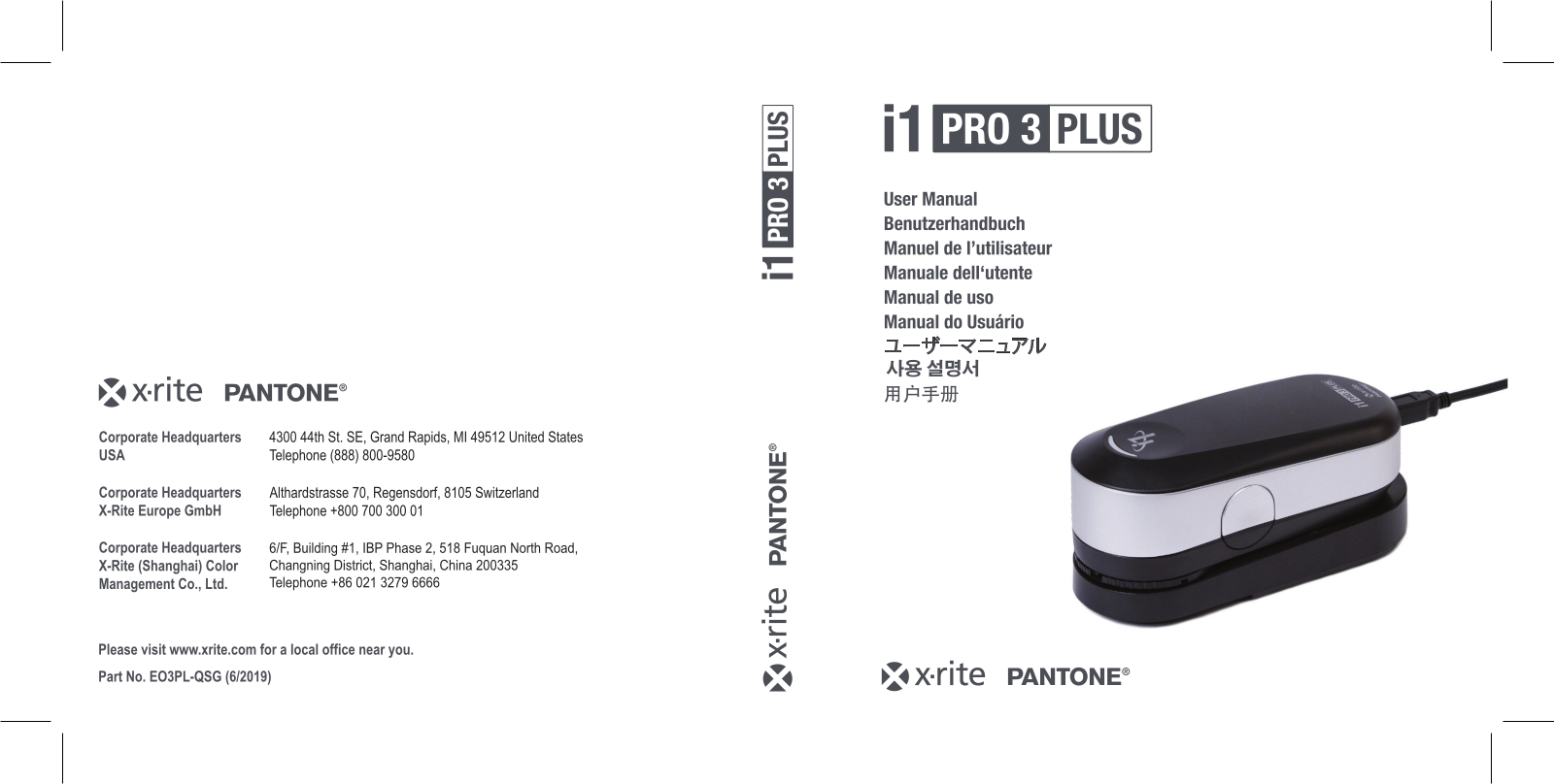 X-Rite i1Photo Pro 3 Plus User Manual