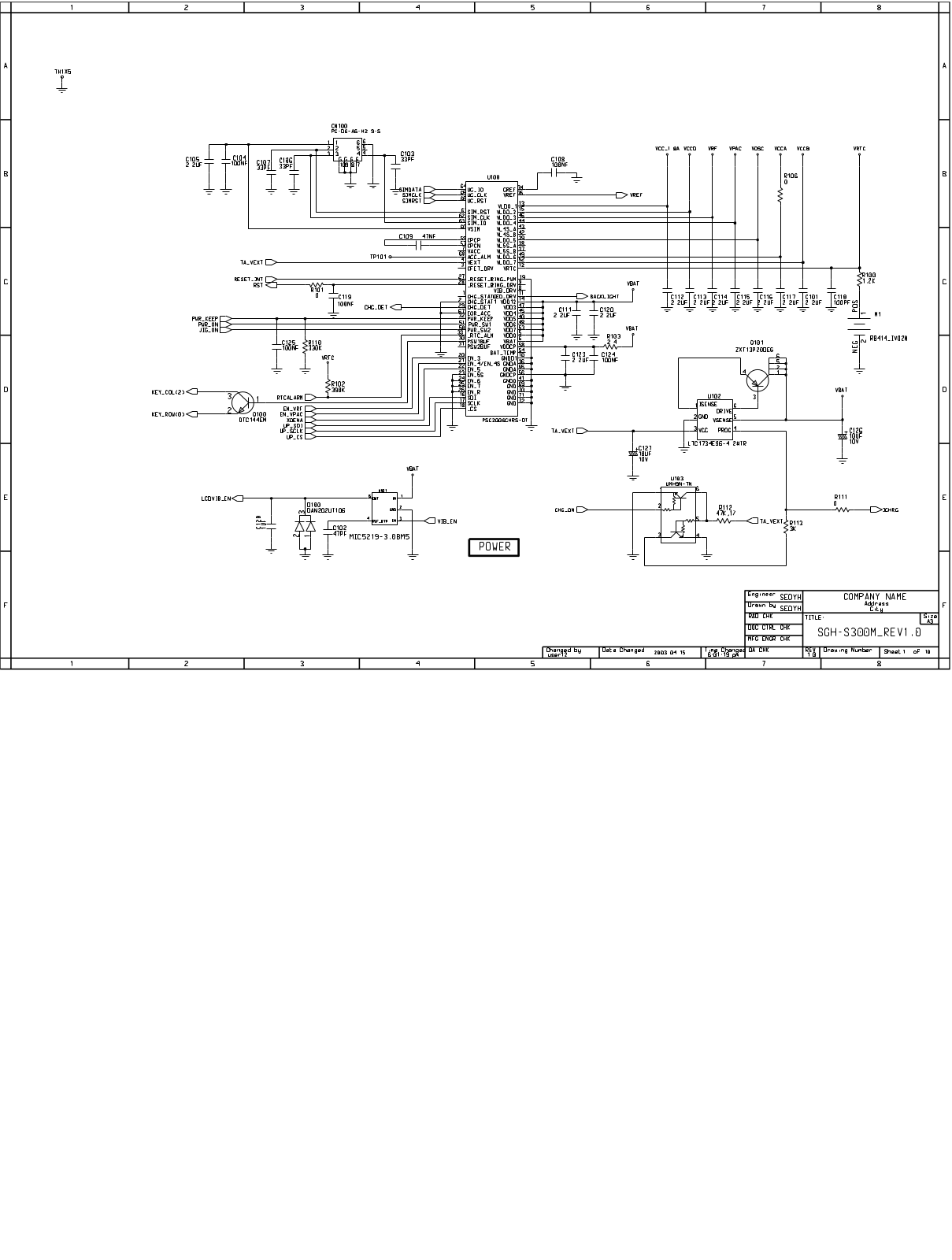 Samsung SGH-S300m Schematics