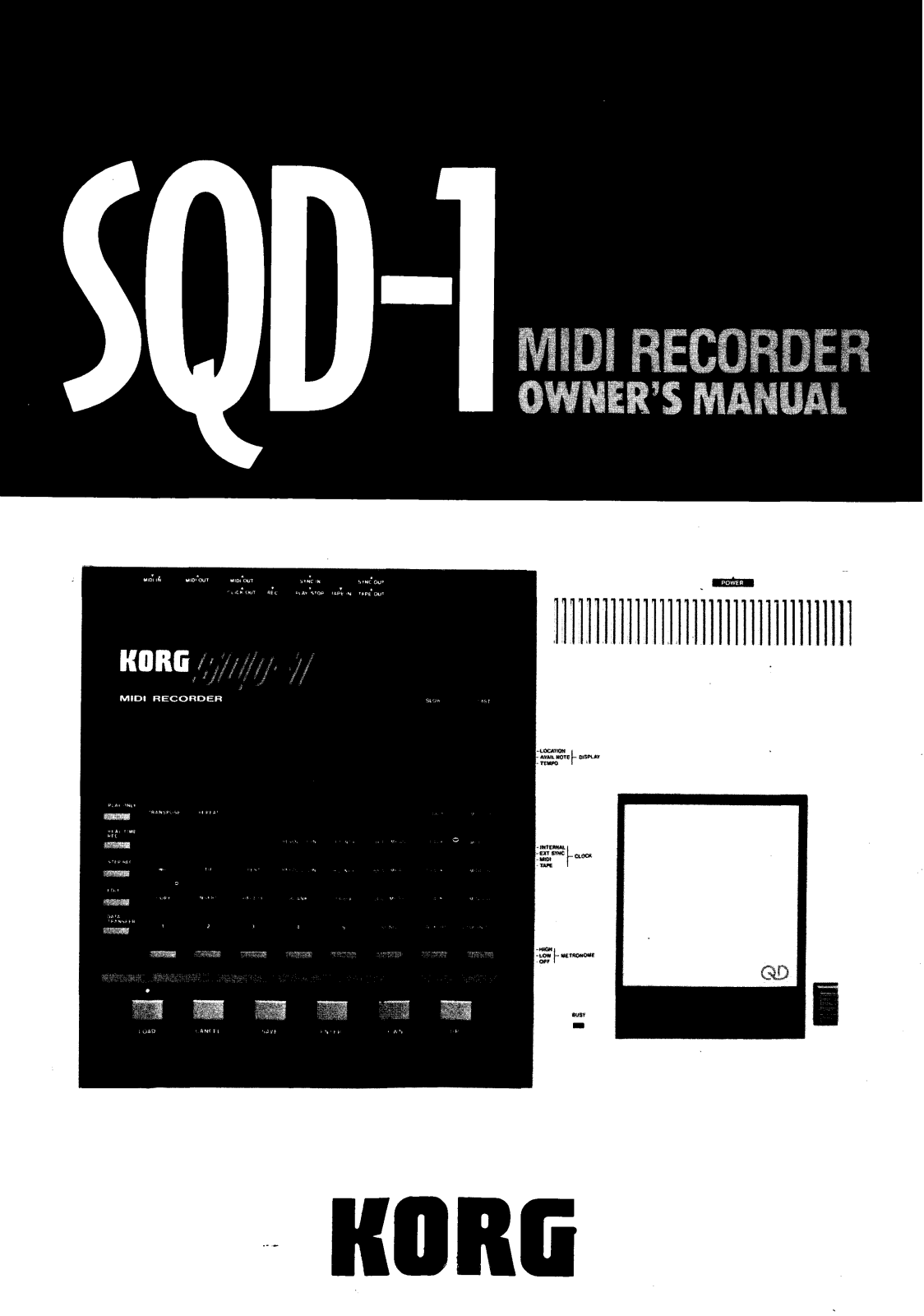 Korg SQD-1 User Manual