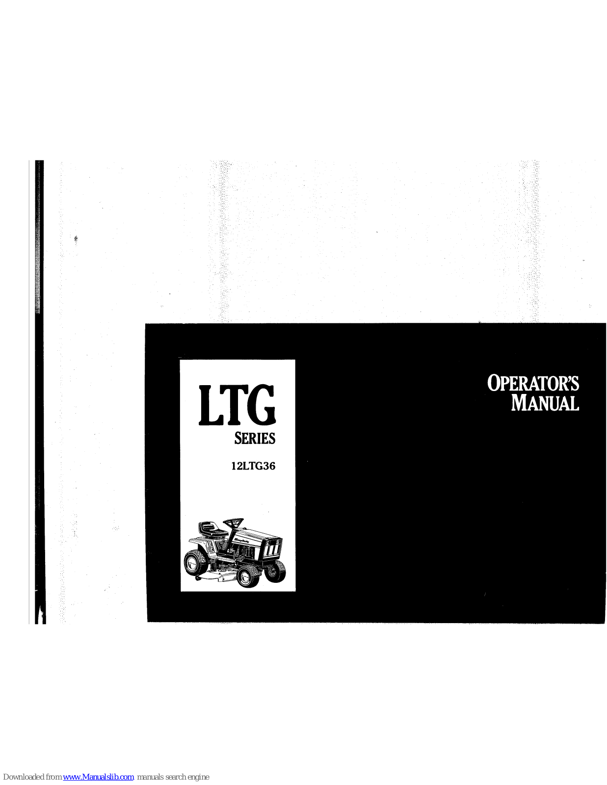 Simplicity 12LTG36, LTG Series Operator's Manual