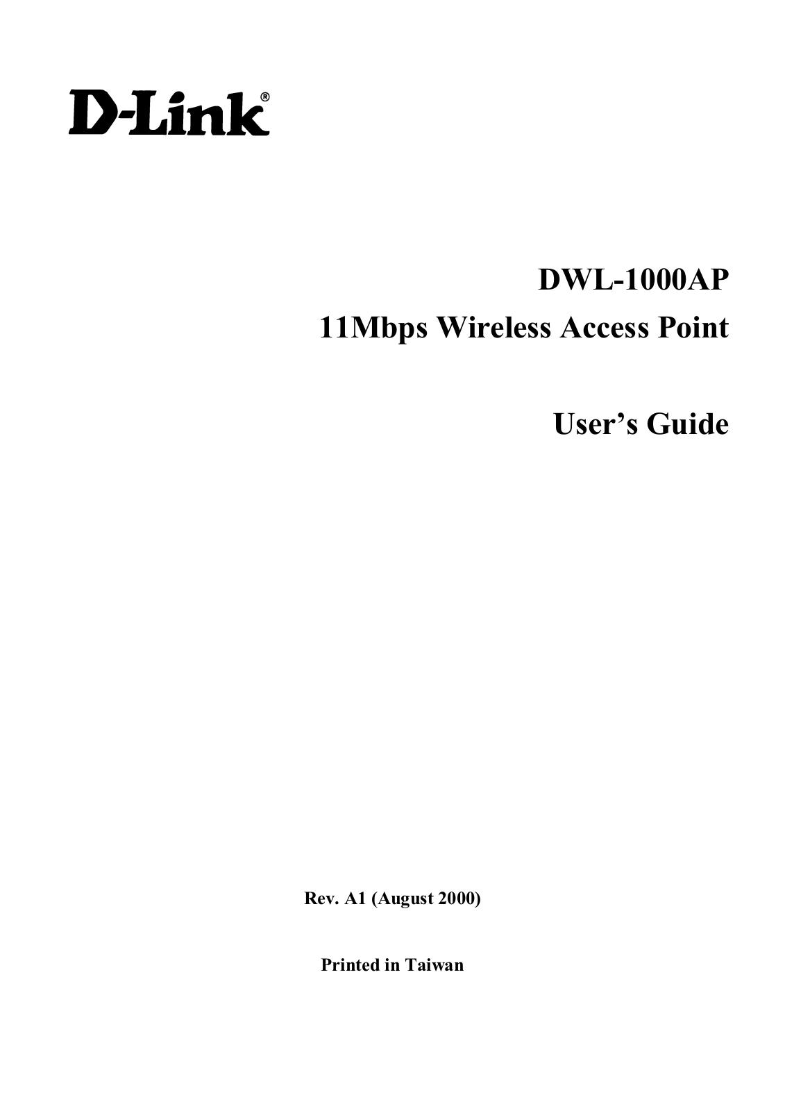 D-Link DWL-1000AP User Manual