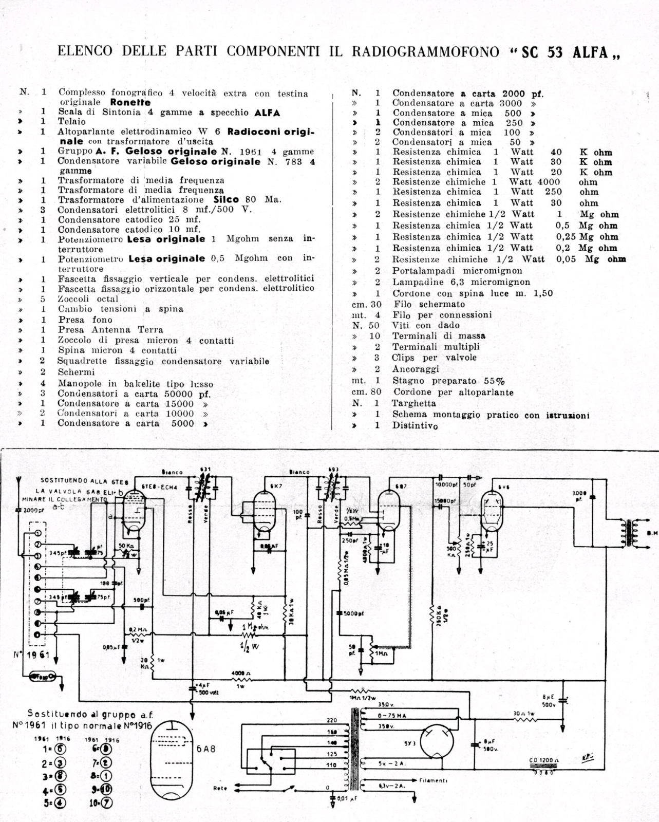 Alfa Radio sc0053 schematic