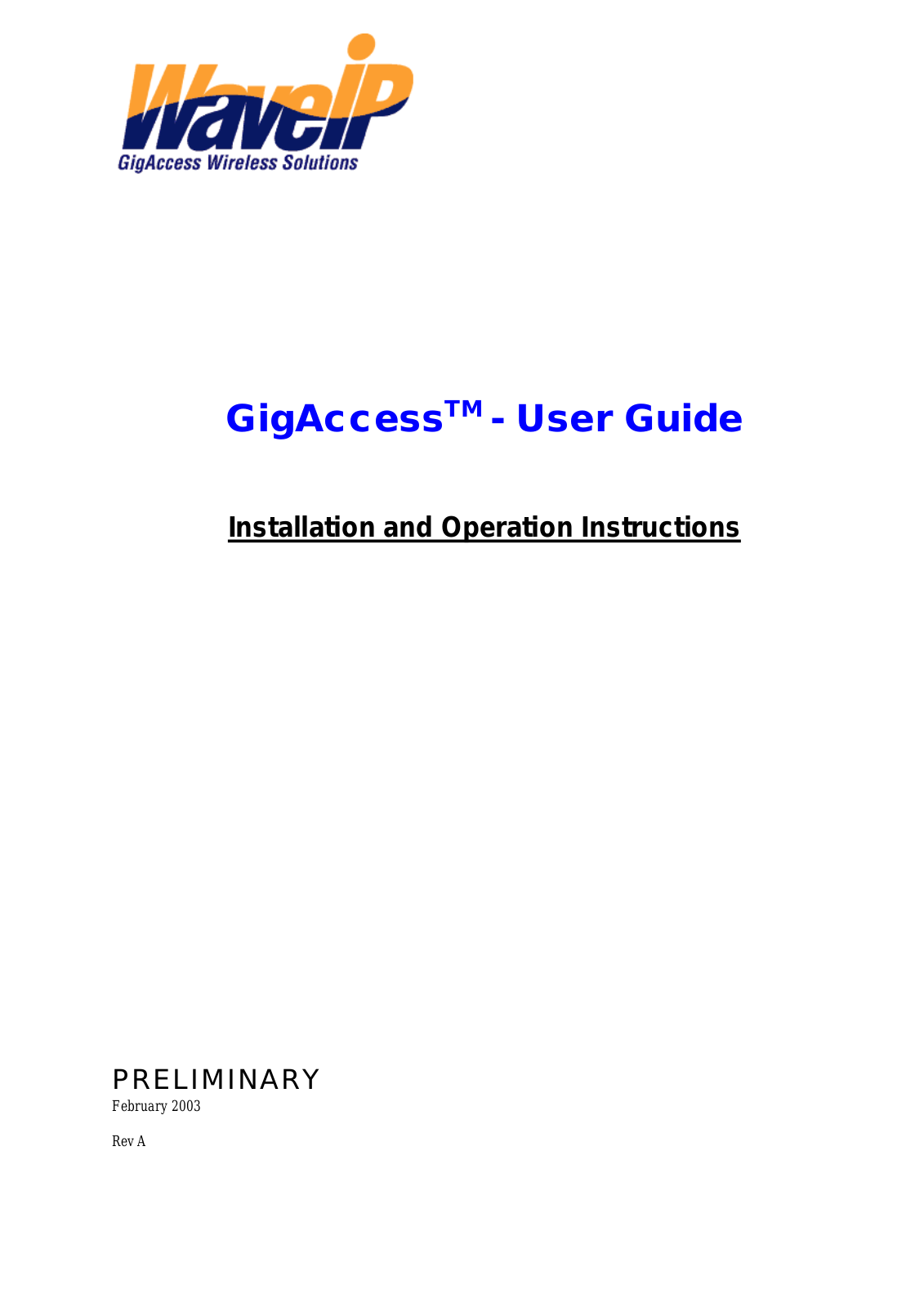 WaveIP GA24 Users Manual