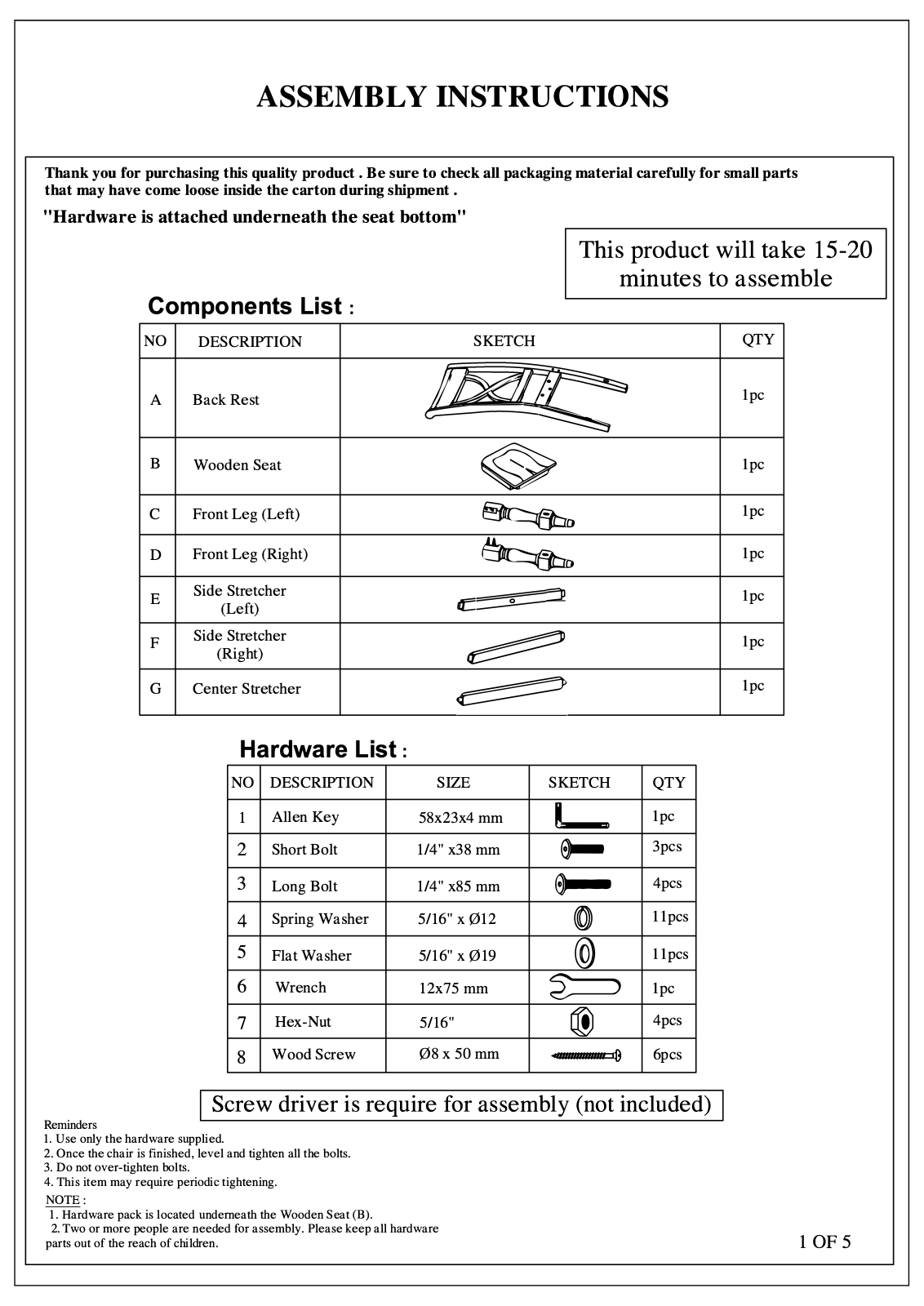 Sand & Stable W002573733 Installation & Assembly - ManualMachine.com