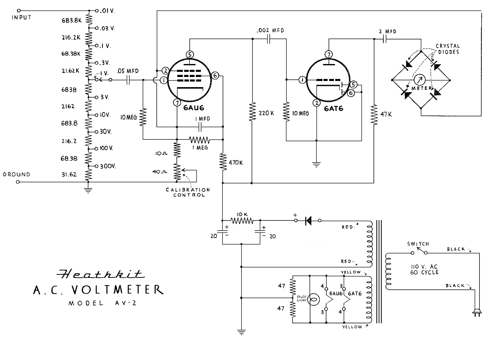 Heath Company AV-2 Schematic