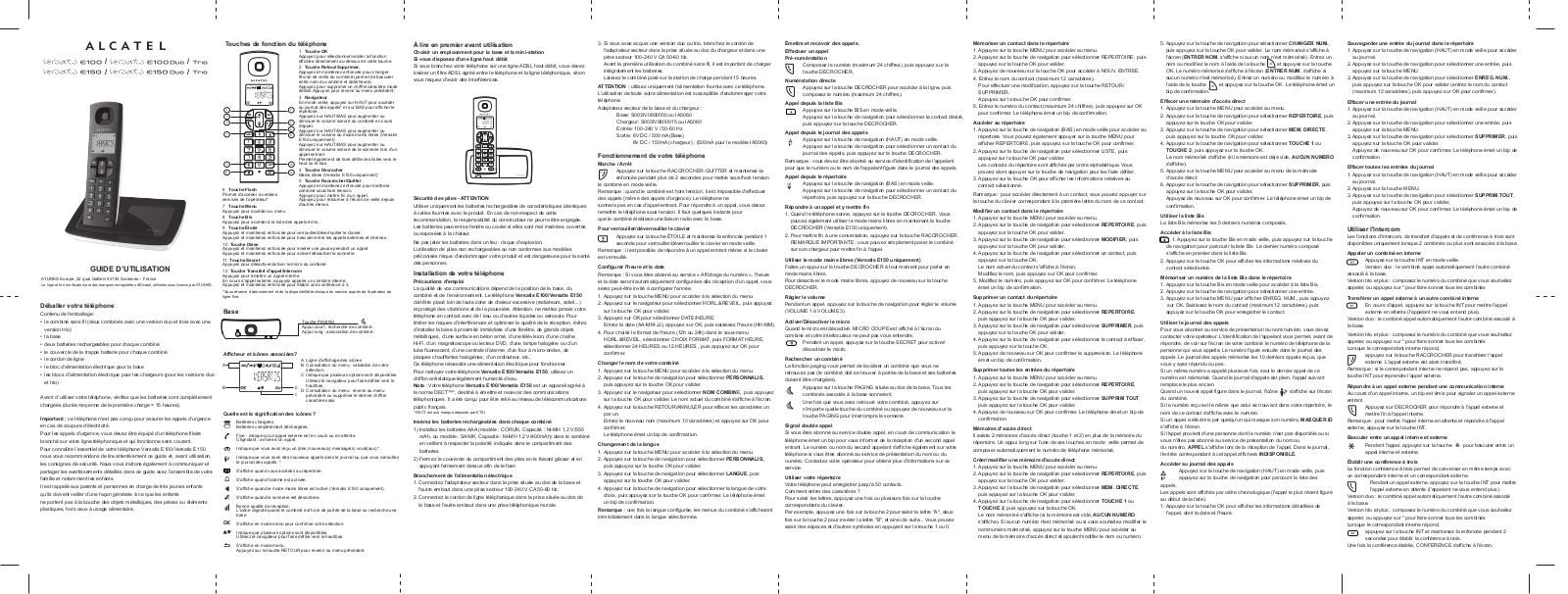 ALCATEL Versatis E100 User Manual