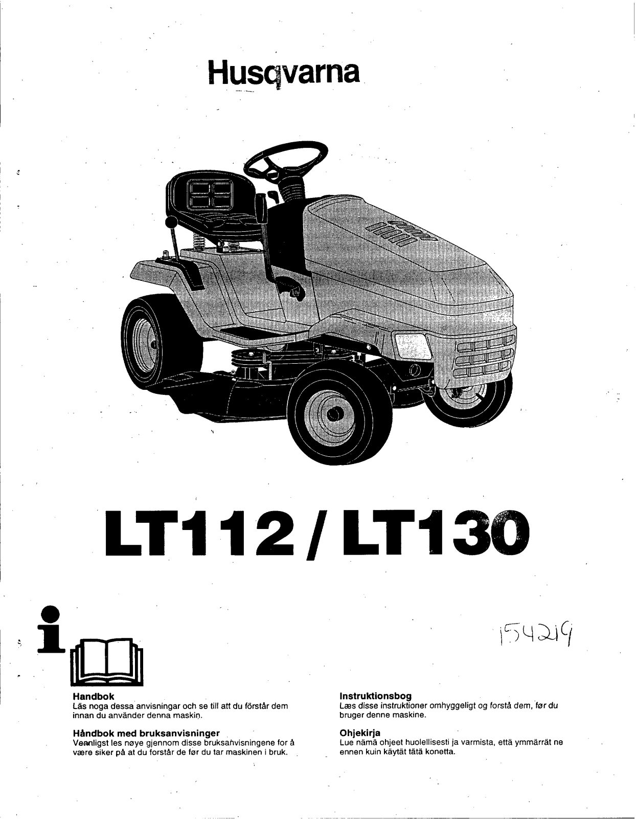 Husqvarna LT112 User Manual