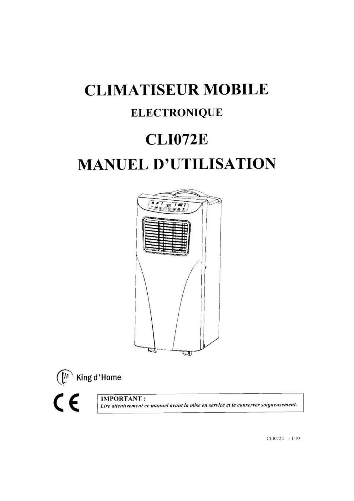 KING D'HOME CLI072E User Manual