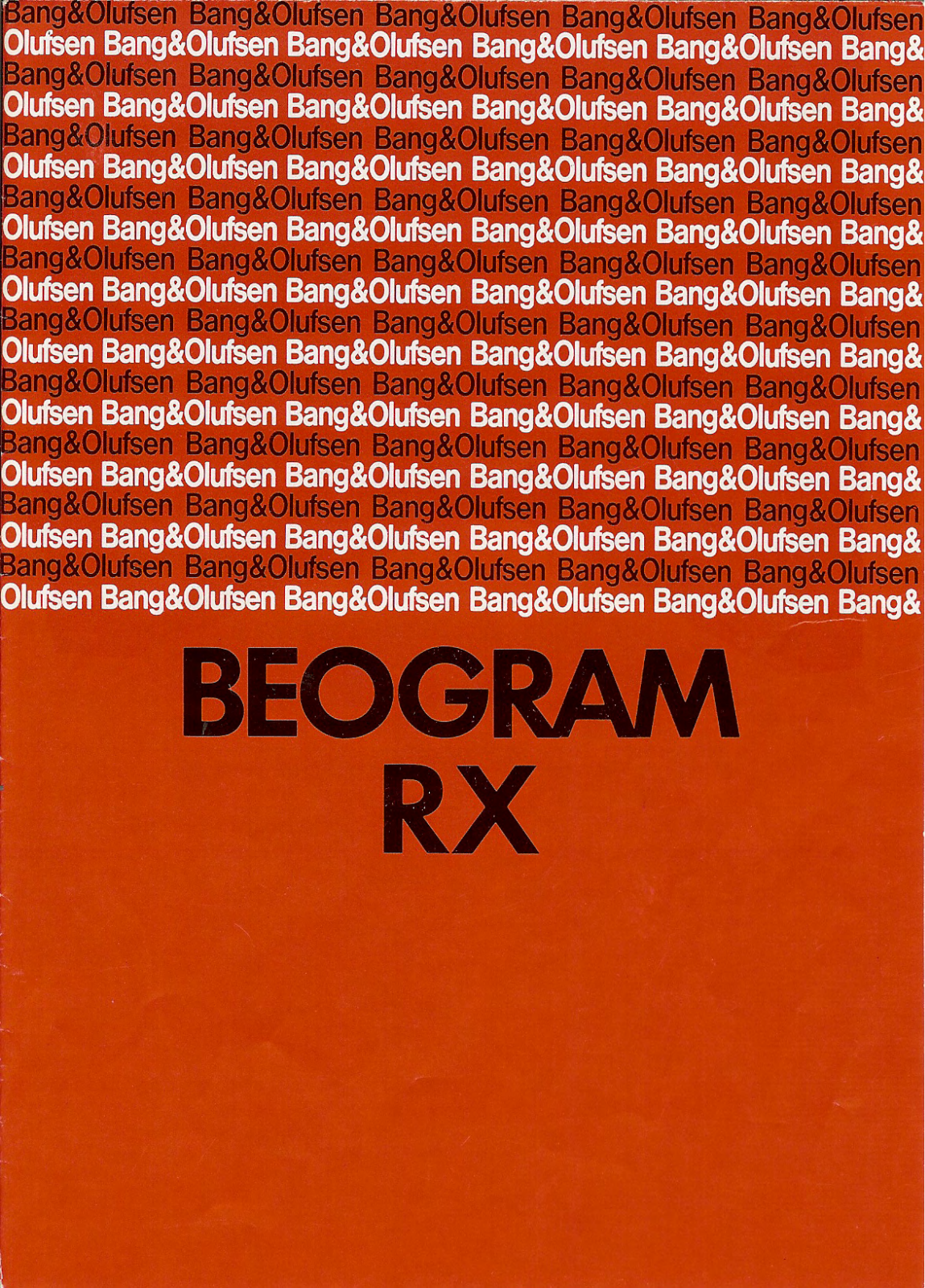 Bang and Olufsen Beogram RX Owners manual