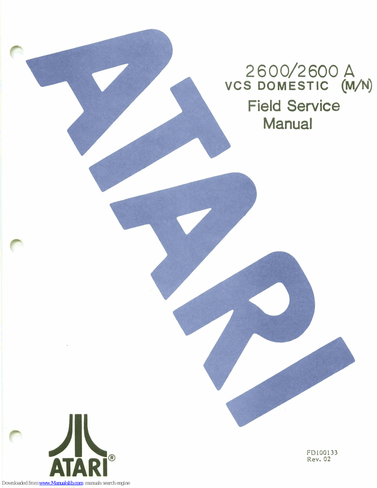 Atari 2600, 2600 A Field Service Manual - ManualMachine.com