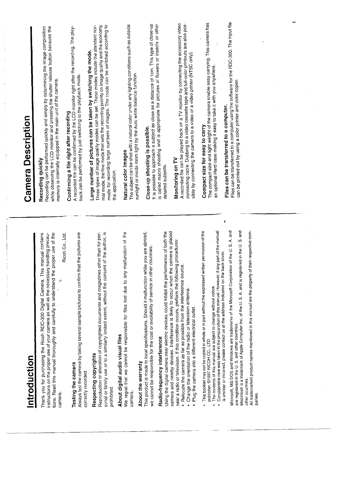 Ricoh RDC-300 Operation Manual