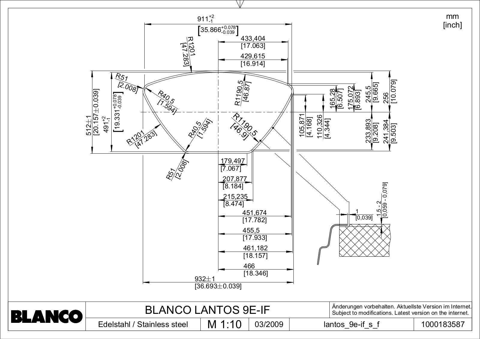 Blanco Lantos 9E-IF User Manual