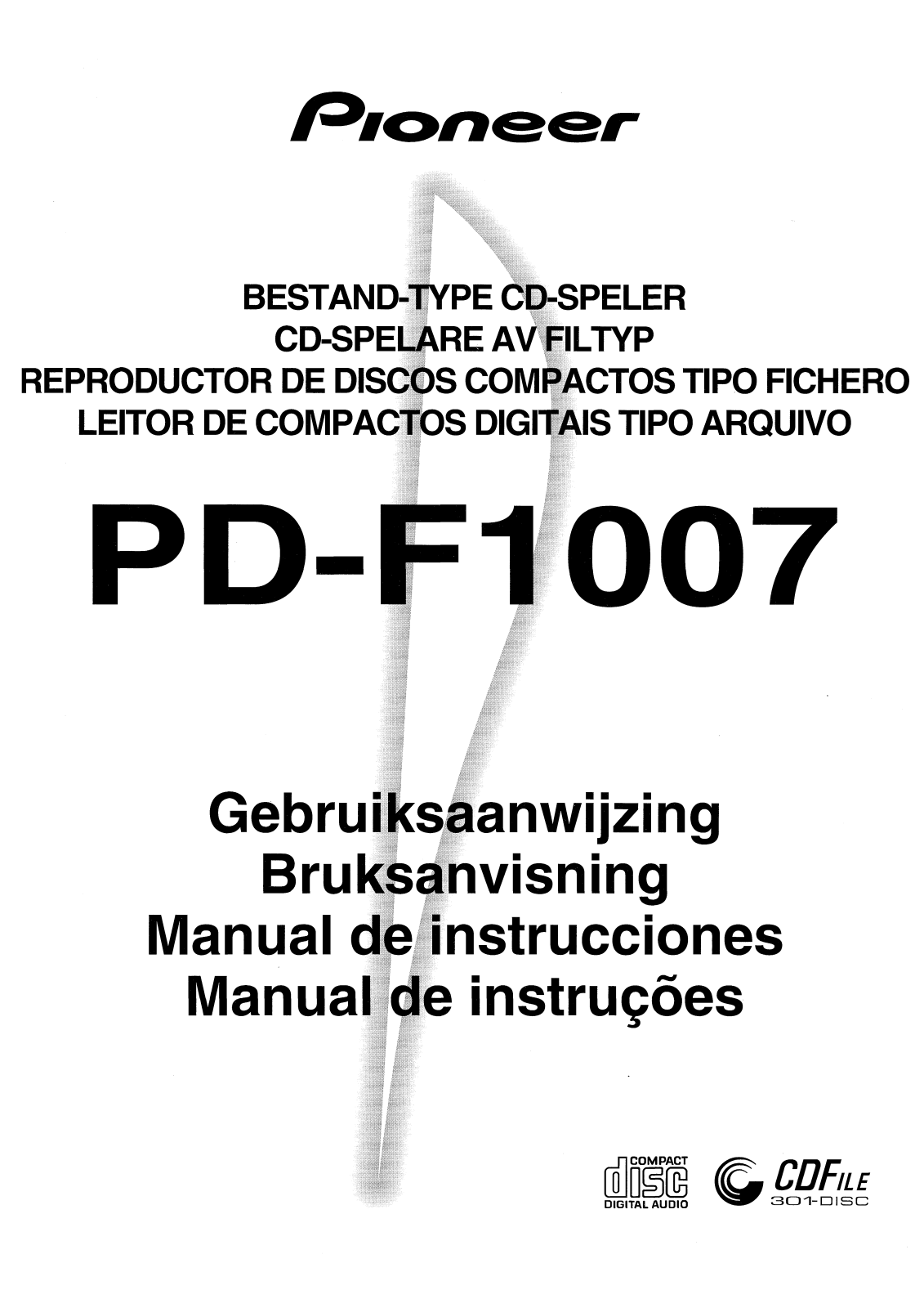 Pioneer PD-F1007 User manual