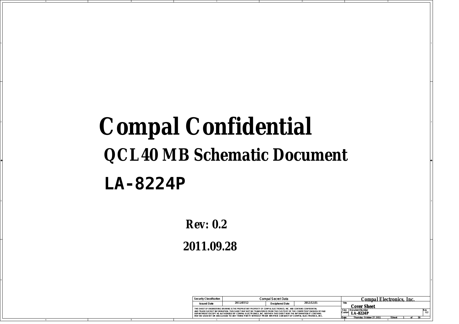 Compal LA-8224P QCL40, A45V, A45VD, K45VD Schematic