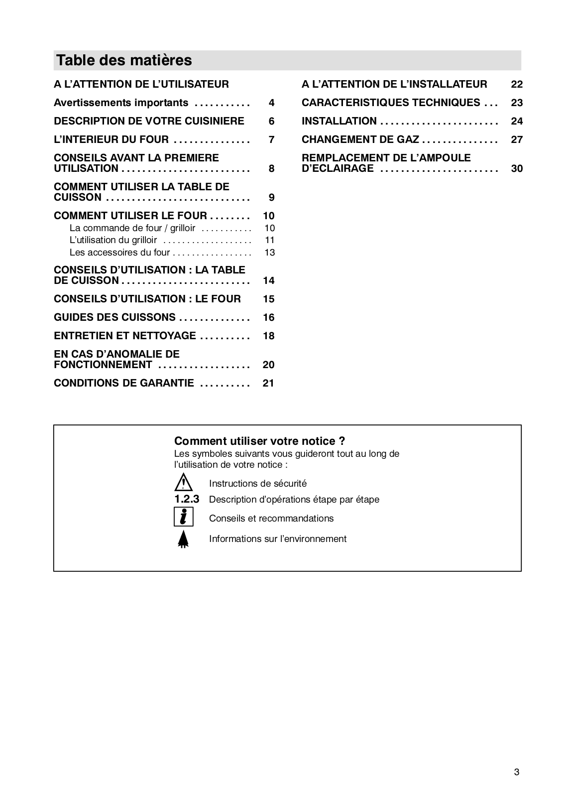 Arthur martin G6701CLW1 User Manual