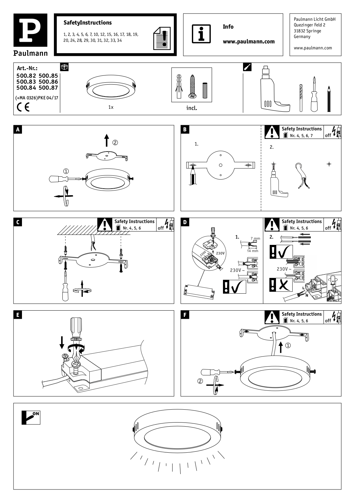 Paulmann 500.87 User Manual