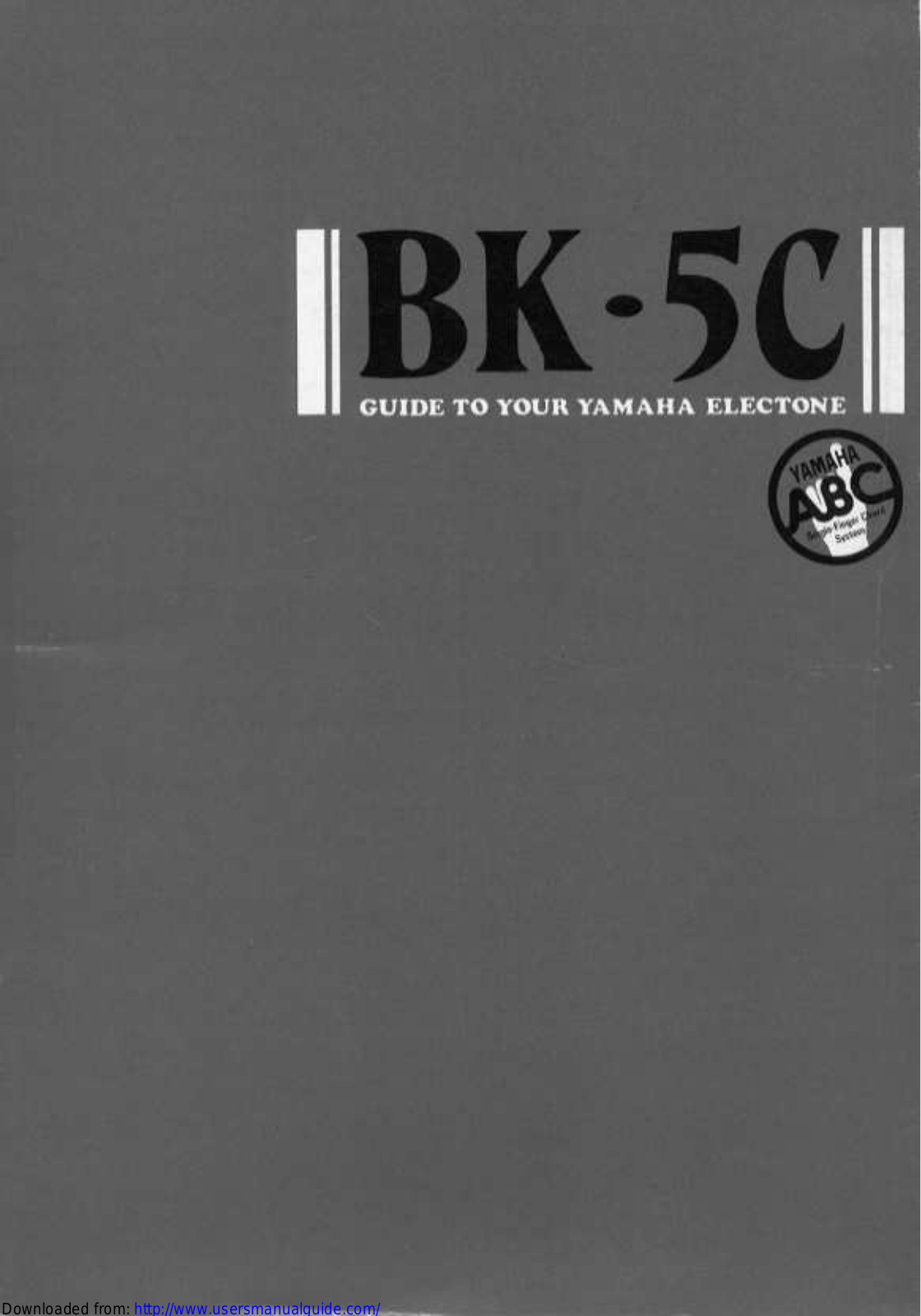 Yamaha Audio BK-5C User Manual