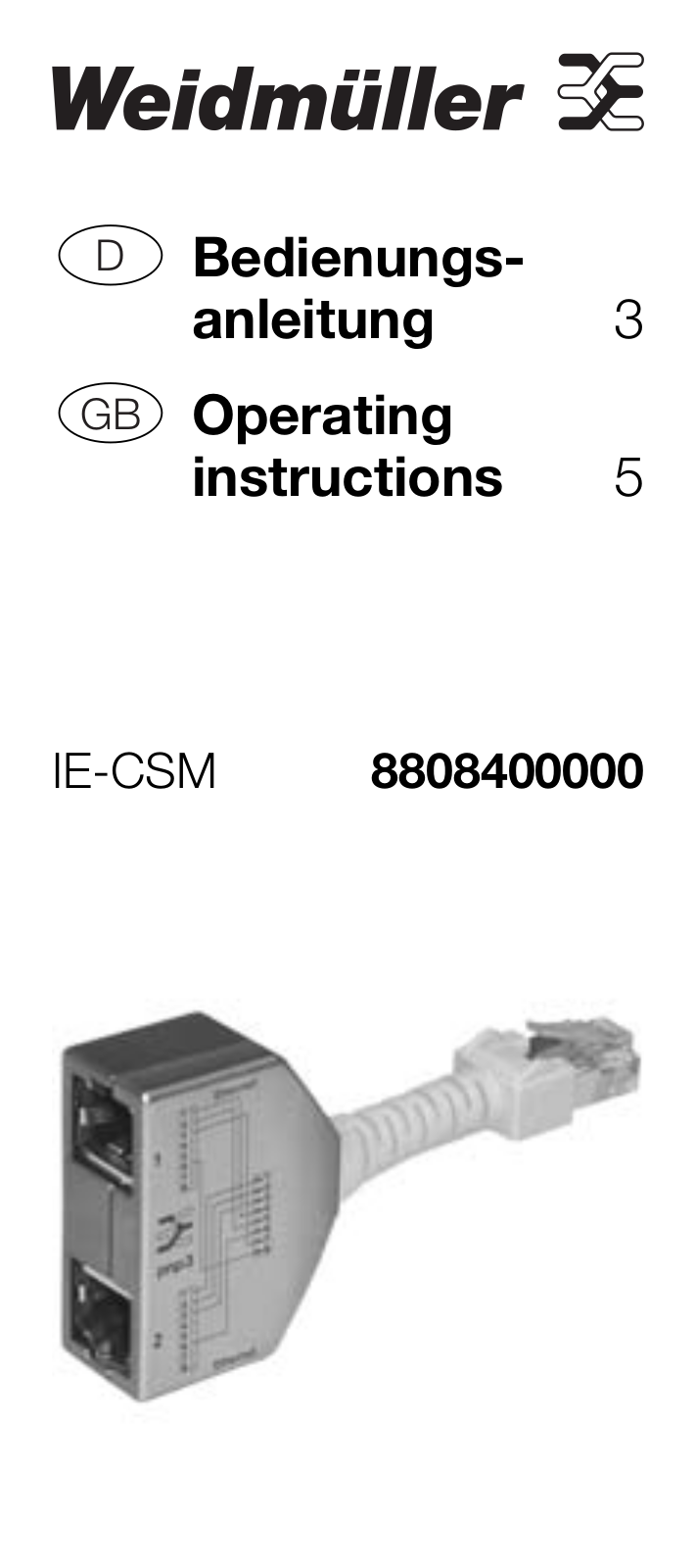 Weidmuller IE-CSM User Manual