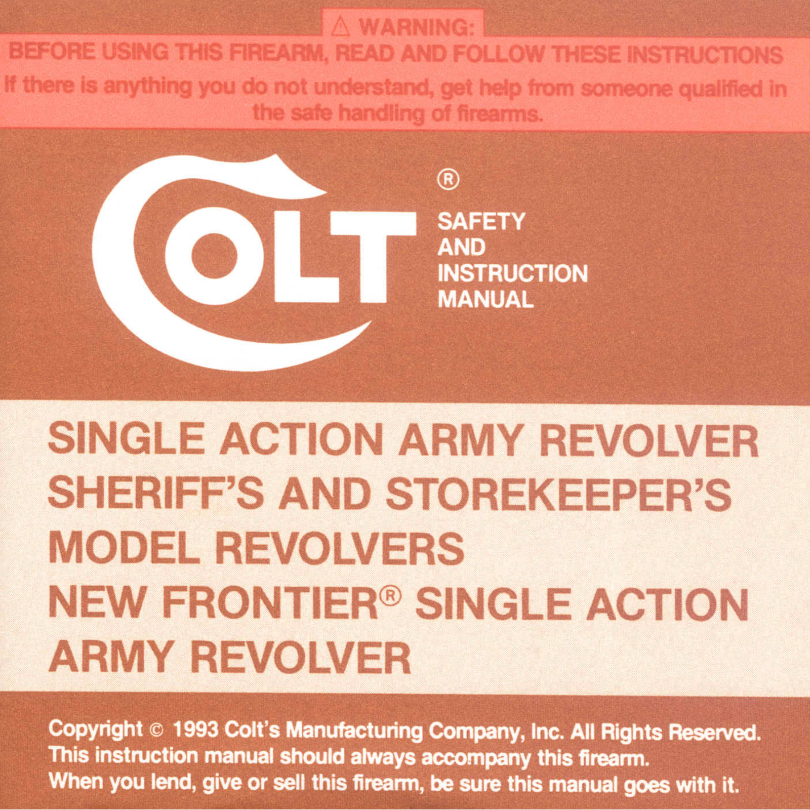 colt single action army User Guide - ManualMachine.com