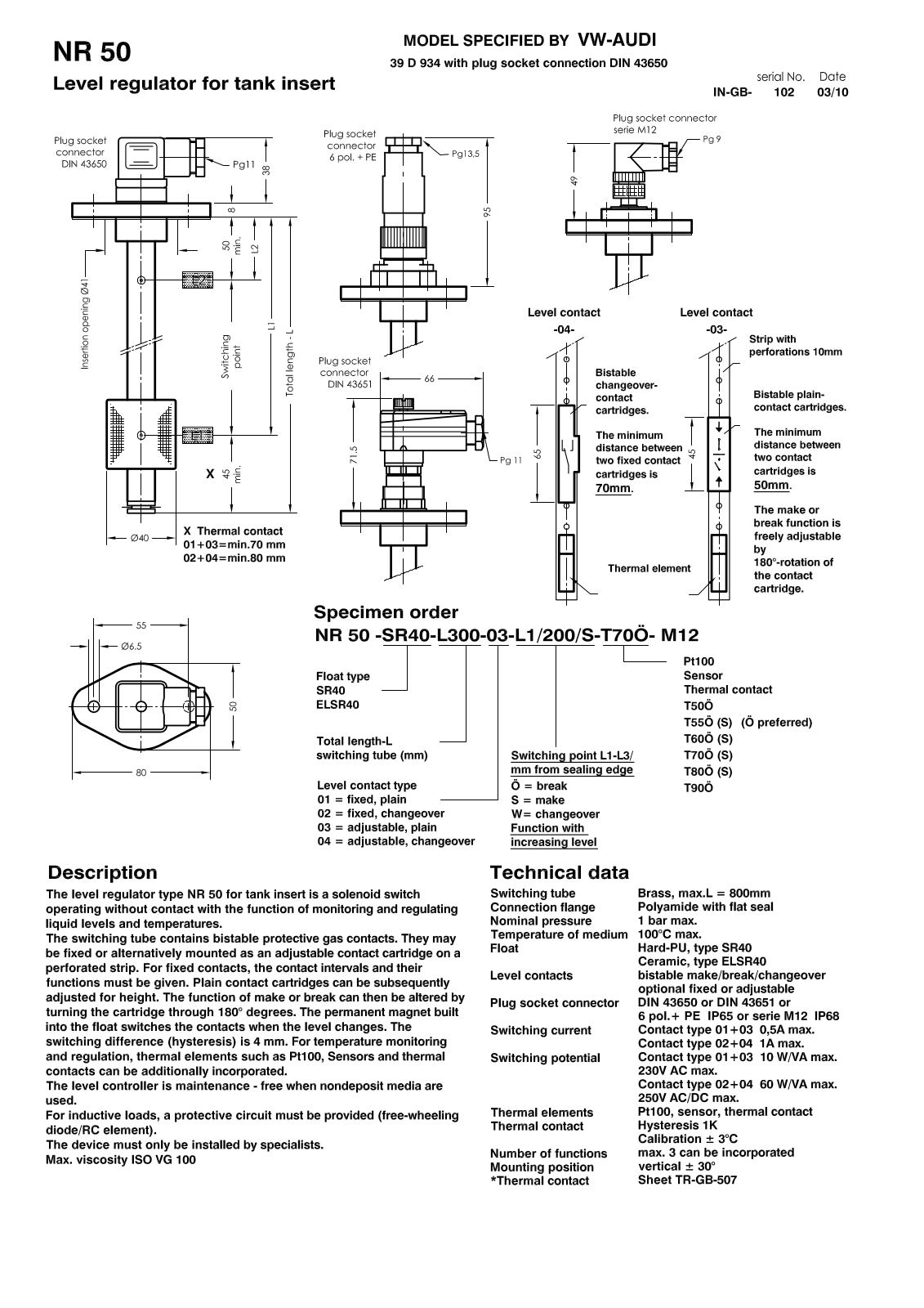 Goldammer NR 50 Service Manual