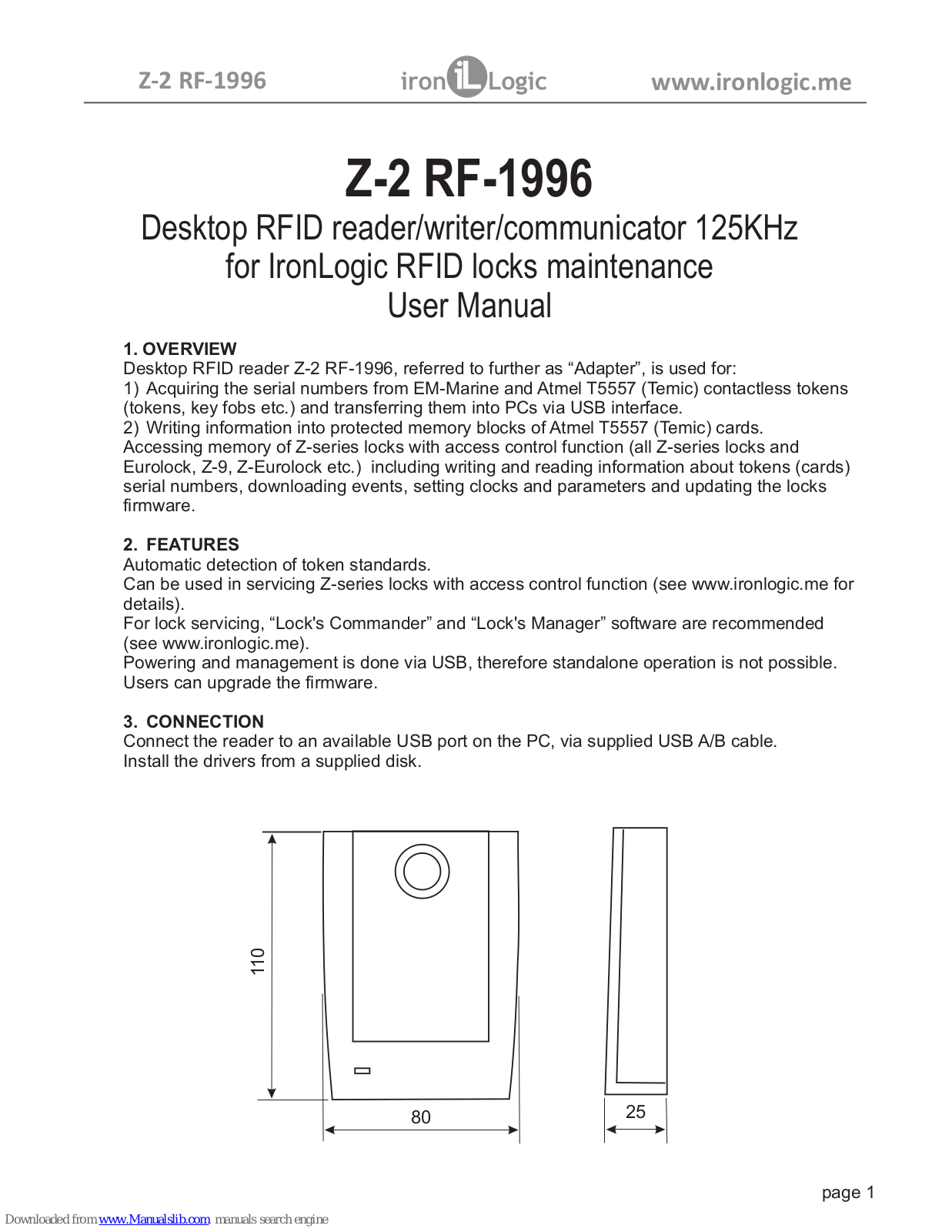 Iron logic Z-2 RF-1996 User Manual