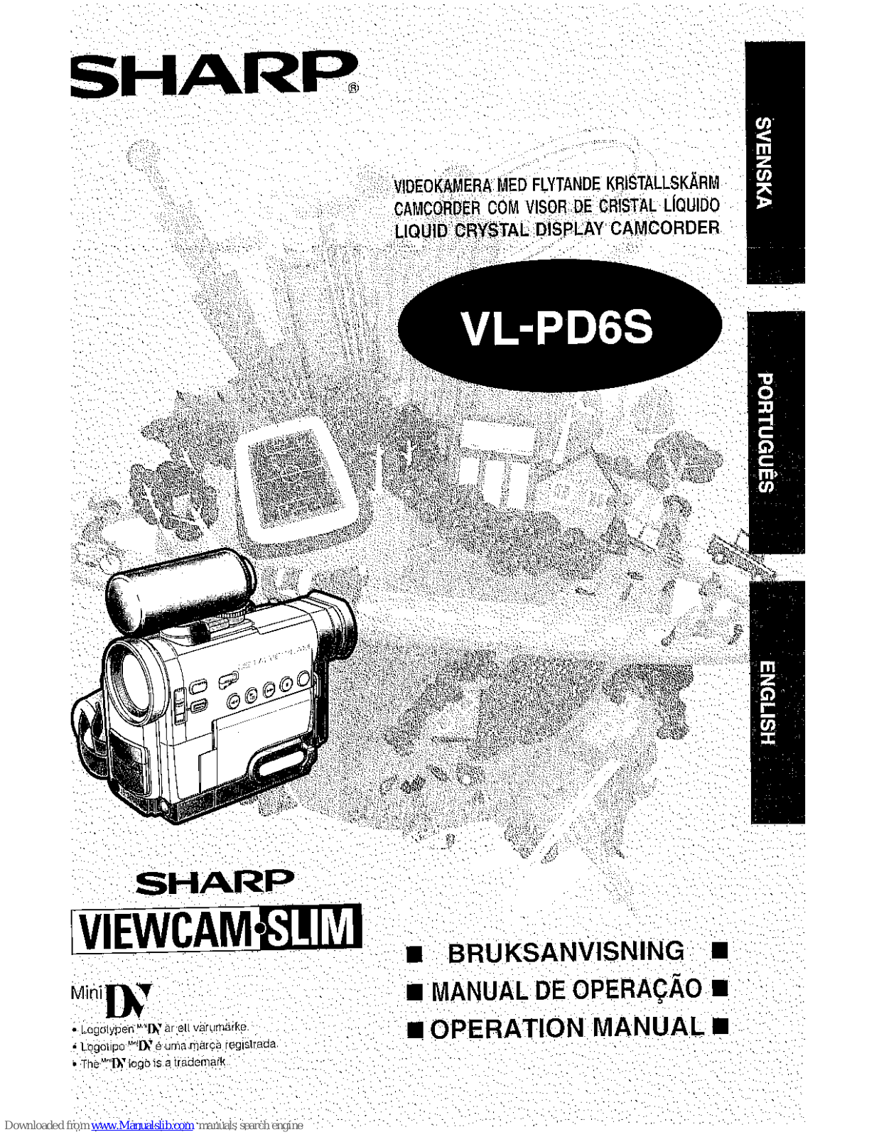 Sharp ViewCam Slim VL-PD6S Operation Manual - ManualMachine.com