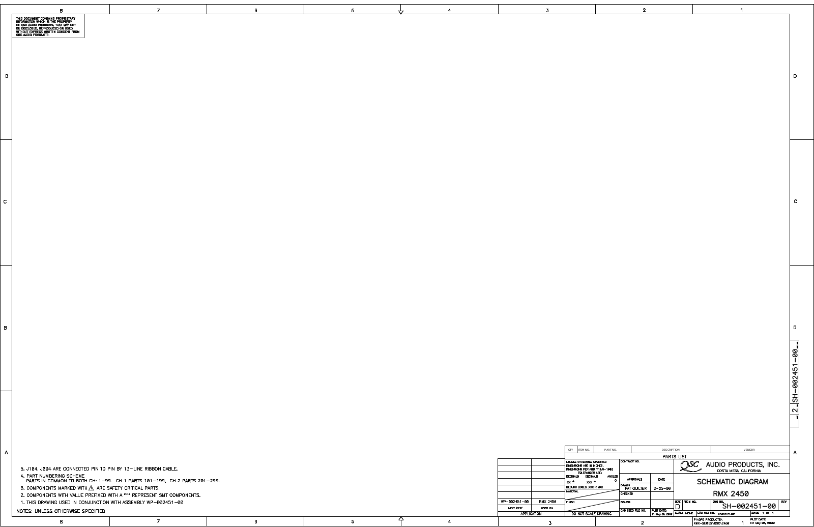 QSC RMX-2450 Schematic
