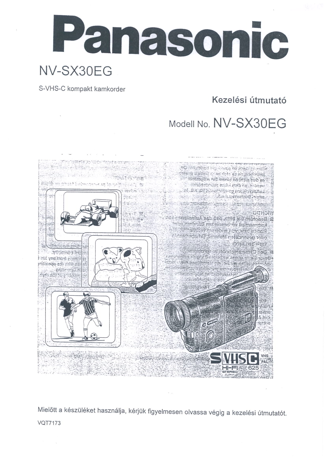 Panasonic NV-SX30EG User Manual