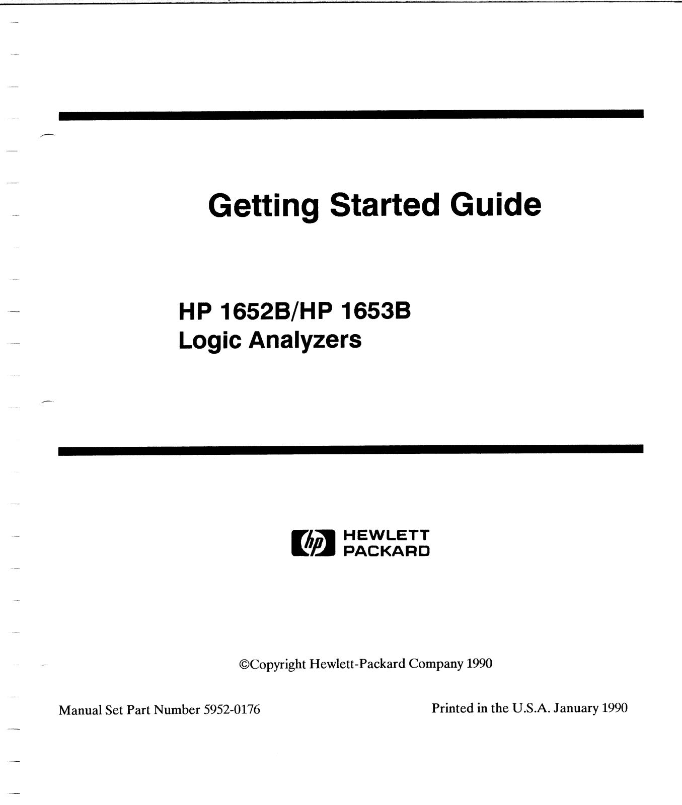 HP 1653B, 1652B User Manual