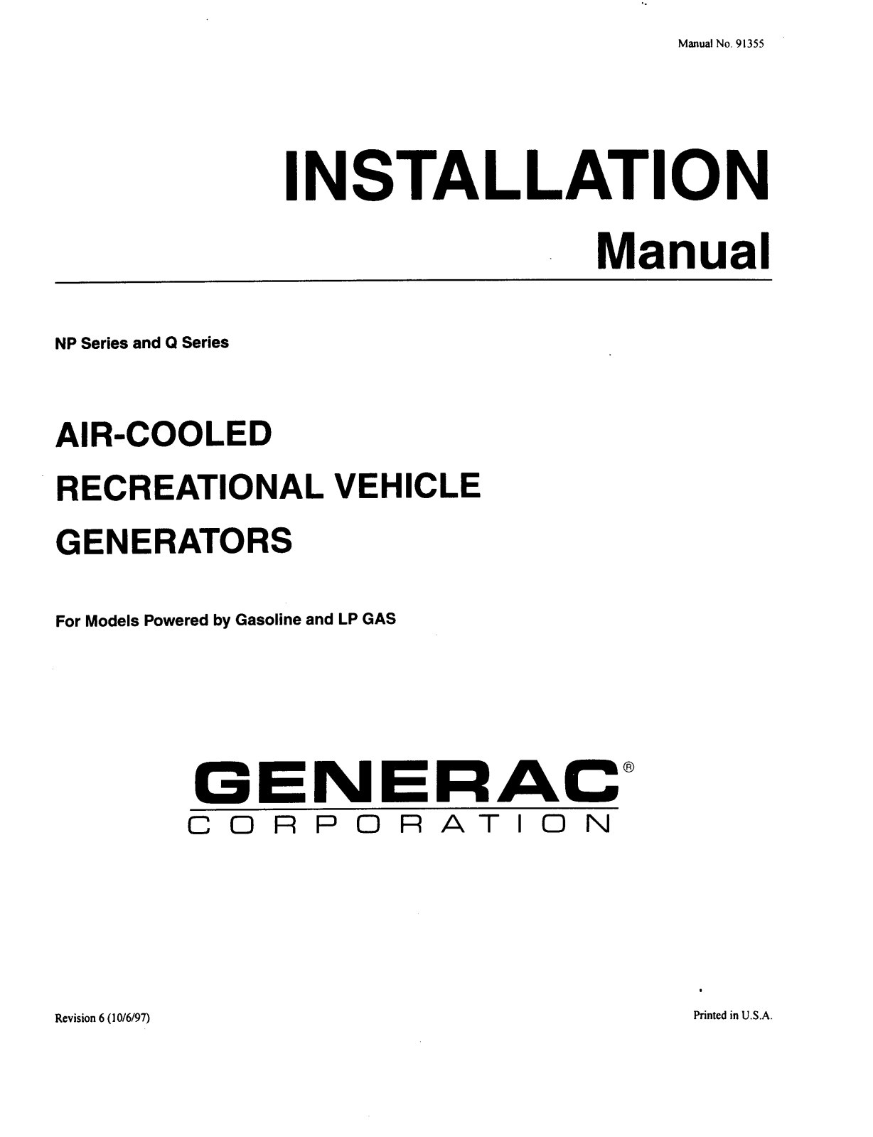 Generac 91355 User Manual