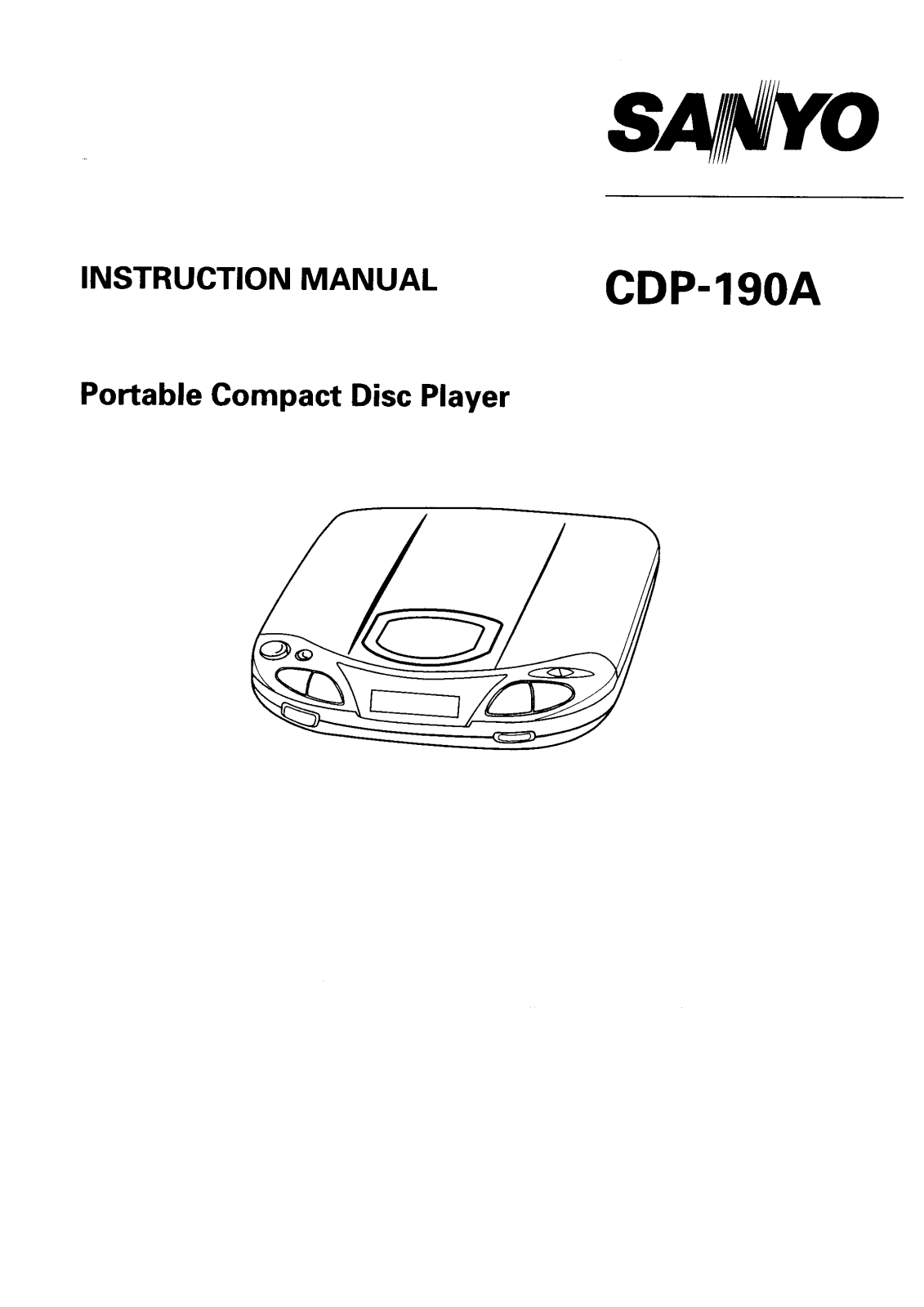 Sanyo CDP-190A Instruction Manual