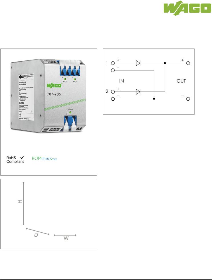 Wago 787-785 Data Sheet