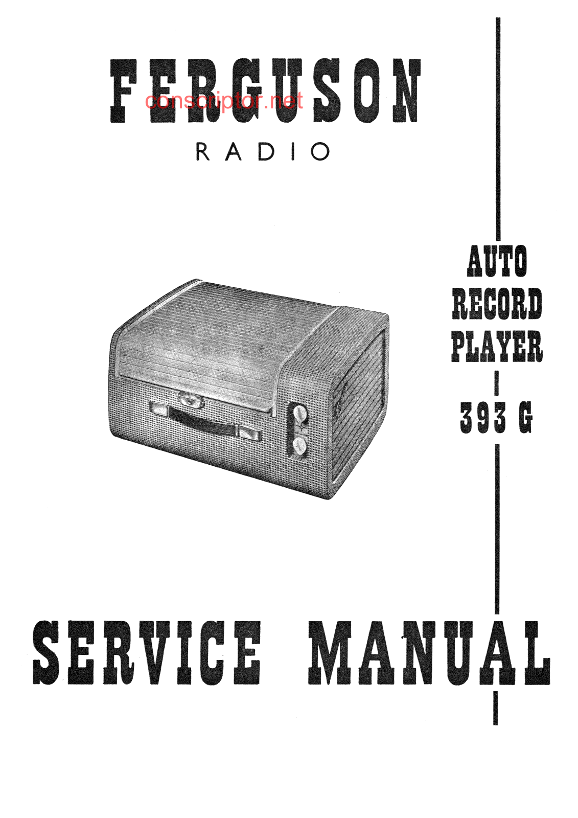 Ferguson 393G Service manual