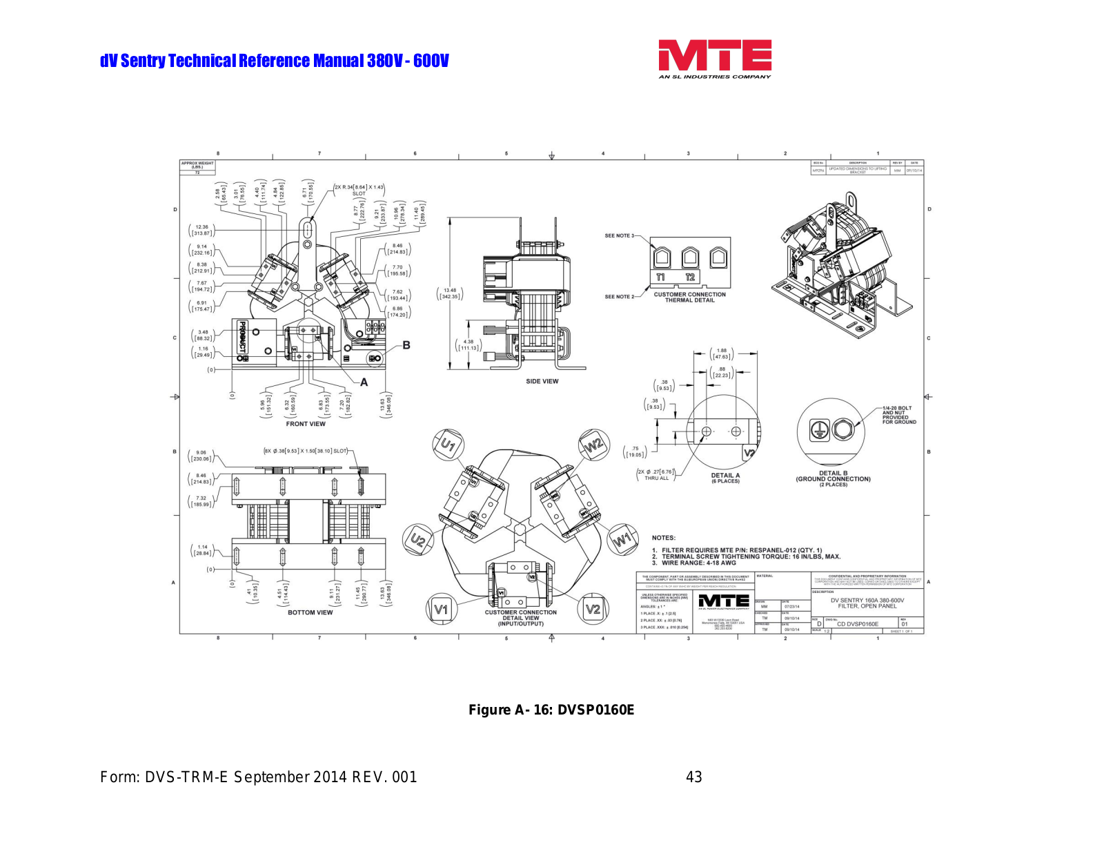 MTE DVSP0160E Technical Reference Manual