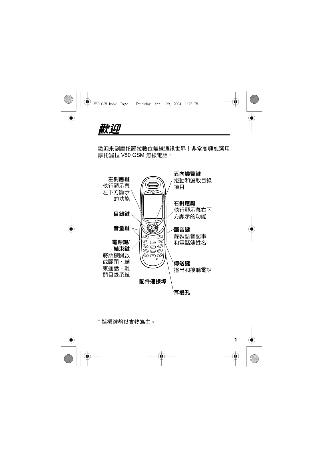 Motorola V80 User Manual