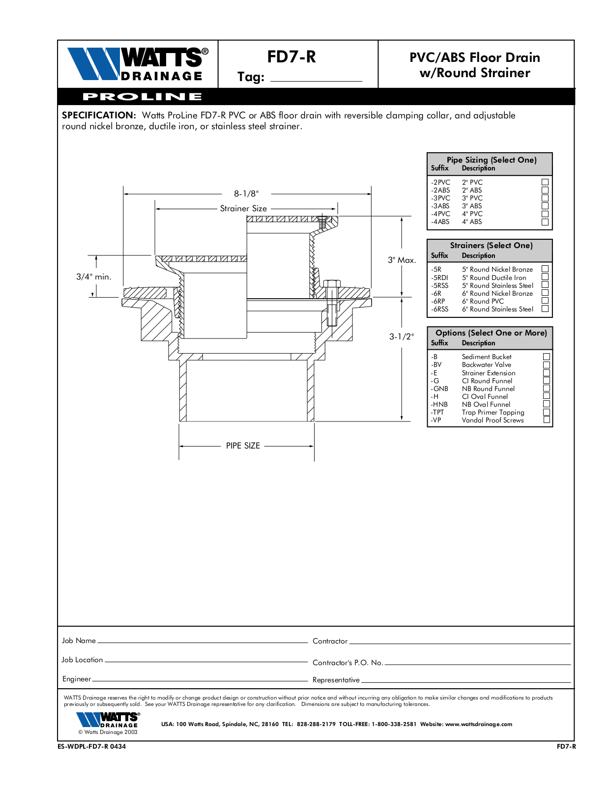 Watts FD7-R User Manual