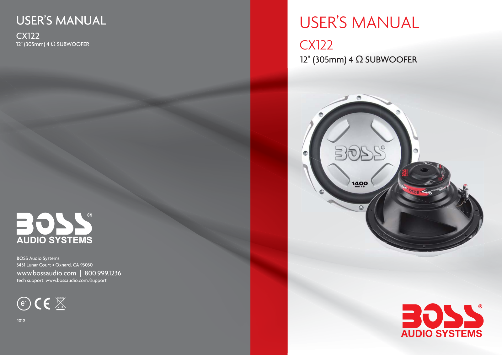 Boss Audio CX122 User Manual