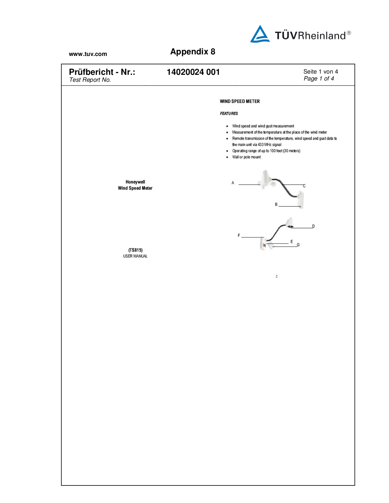 Hideki Electronics TS815 User Manual