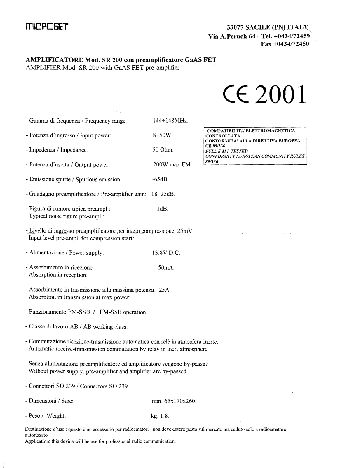 Microset SR-200 User guide - ManualMachine.com