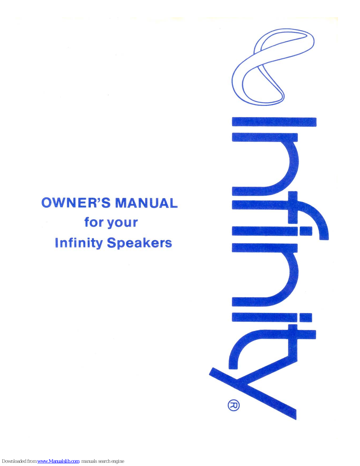 Infinity RS IIIa Owner's Manual