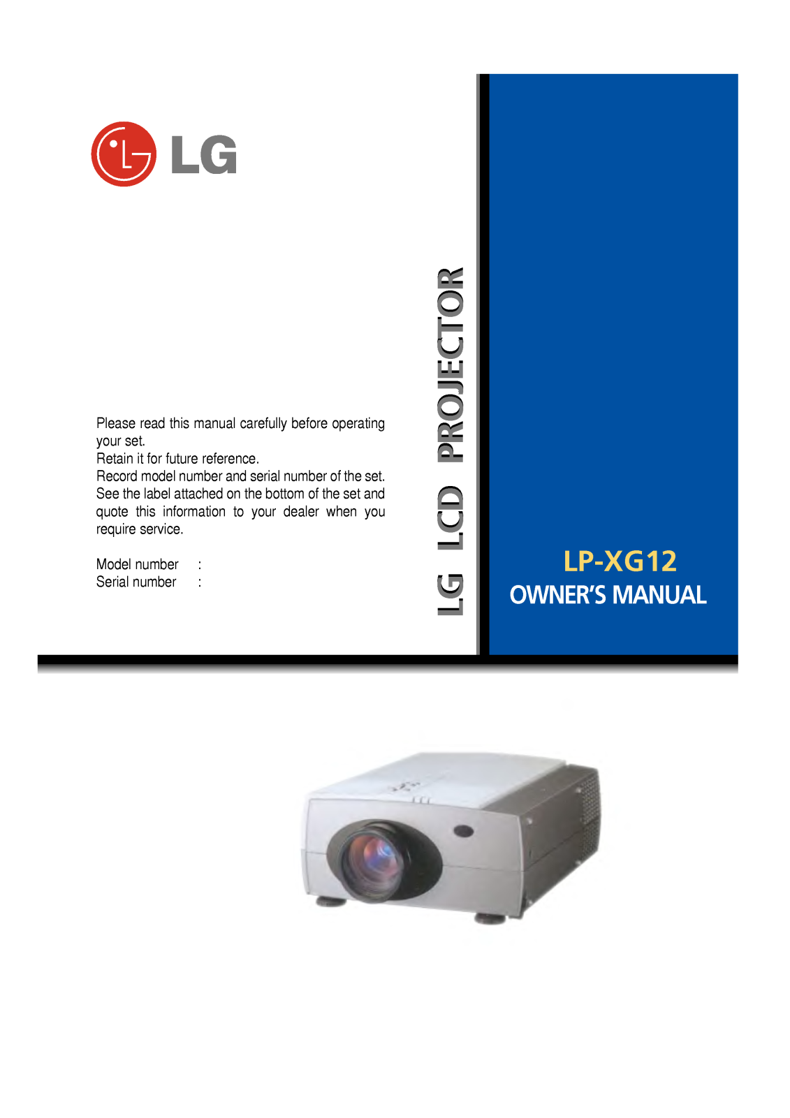 LG LP-XG12 User Manual