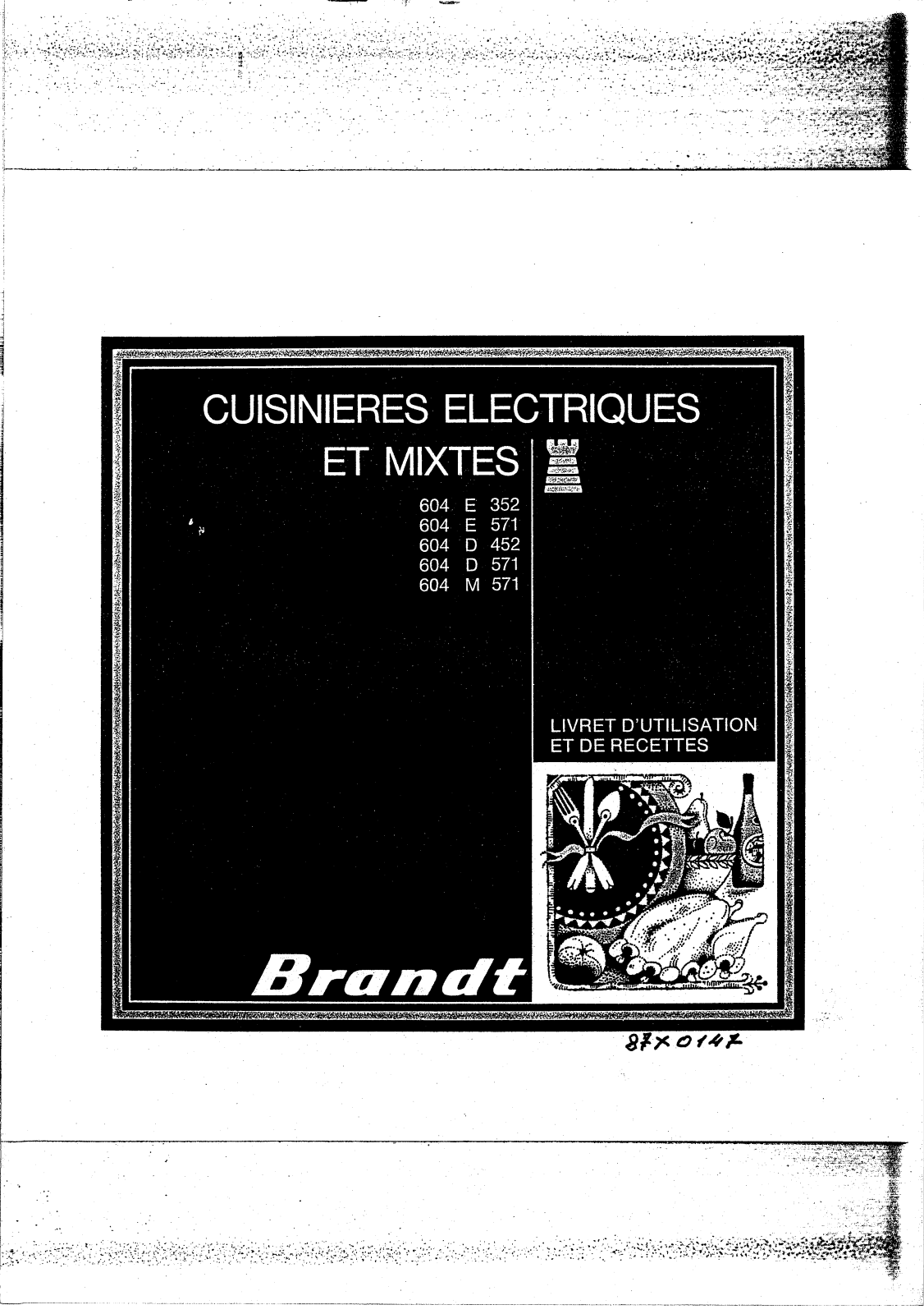 BRANDT 604D45, 604D57 User Manual